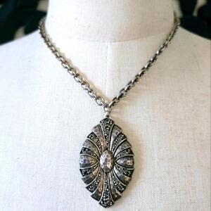 Lois Hill Scroll Silver Pendant Necklace